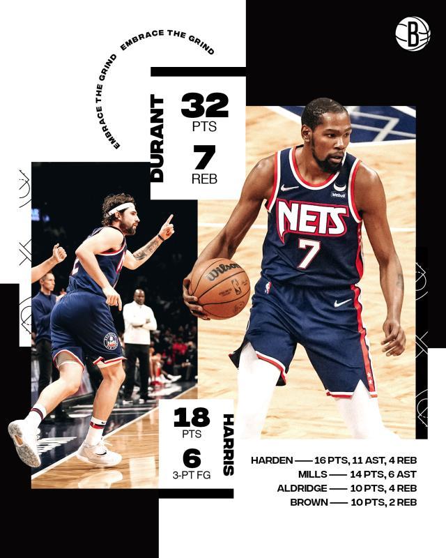 如意体育app-22记三分吹响号角！篮网进攻回暖 防守依然在线